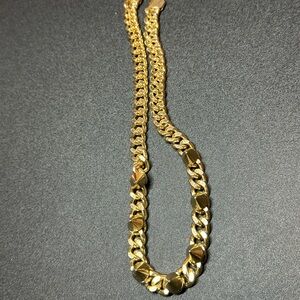 Statement gold studded necklace